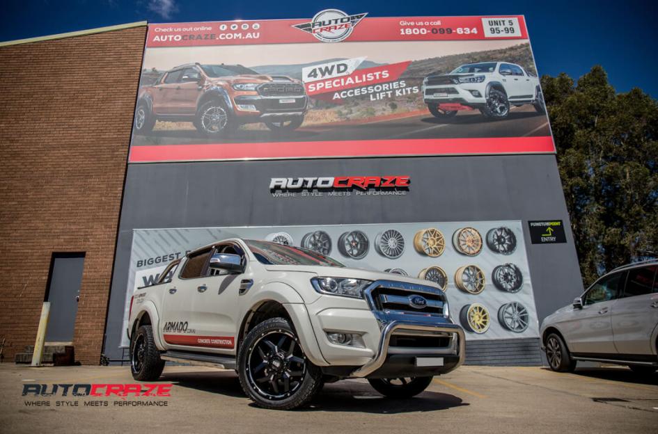 FORD RANGER GD07 MATTE BLACK MILLED